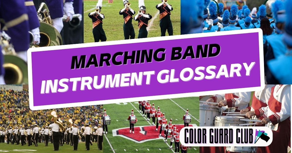 Marching Band Instrument Glossary Color Guard Club 9833