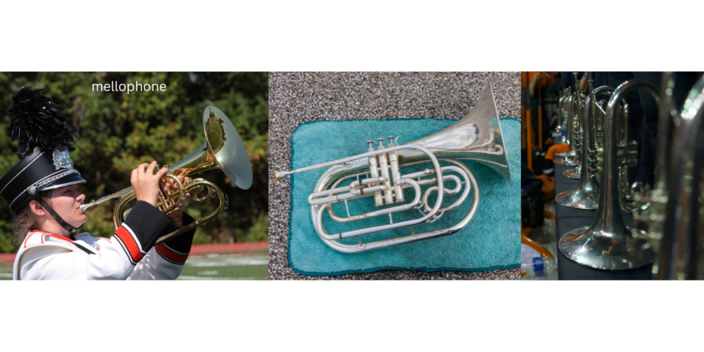 Collage of mellophone pictures