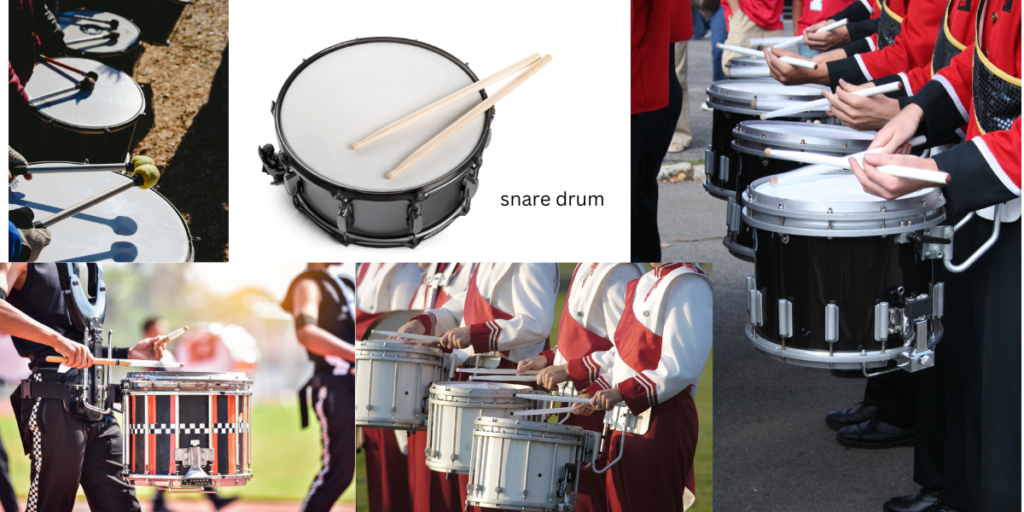 Collage of snare drum pictures